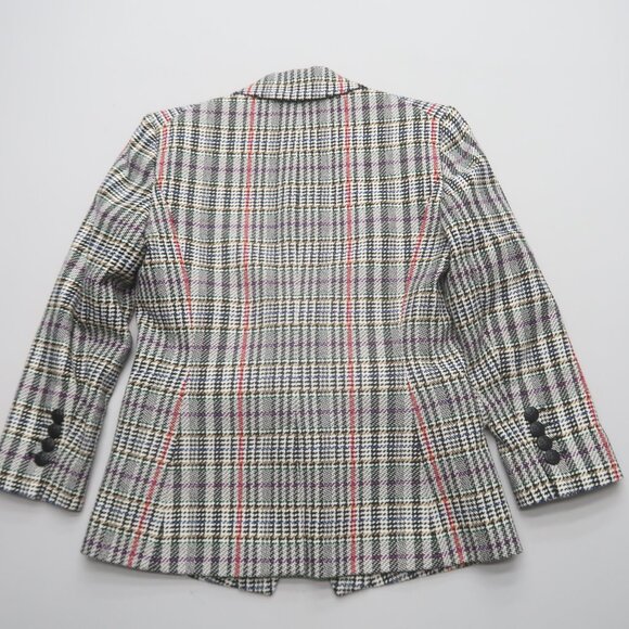 Veronica Beard Double Breasted Plaid Empire Dickey Blazer Jacket 2 - Picture 5 of 16